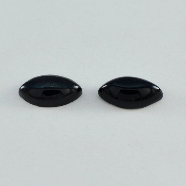 Black Onyx 1PC Small 6x12 MM Marquise  Cabochon Black Lustrous semi Precious Gems