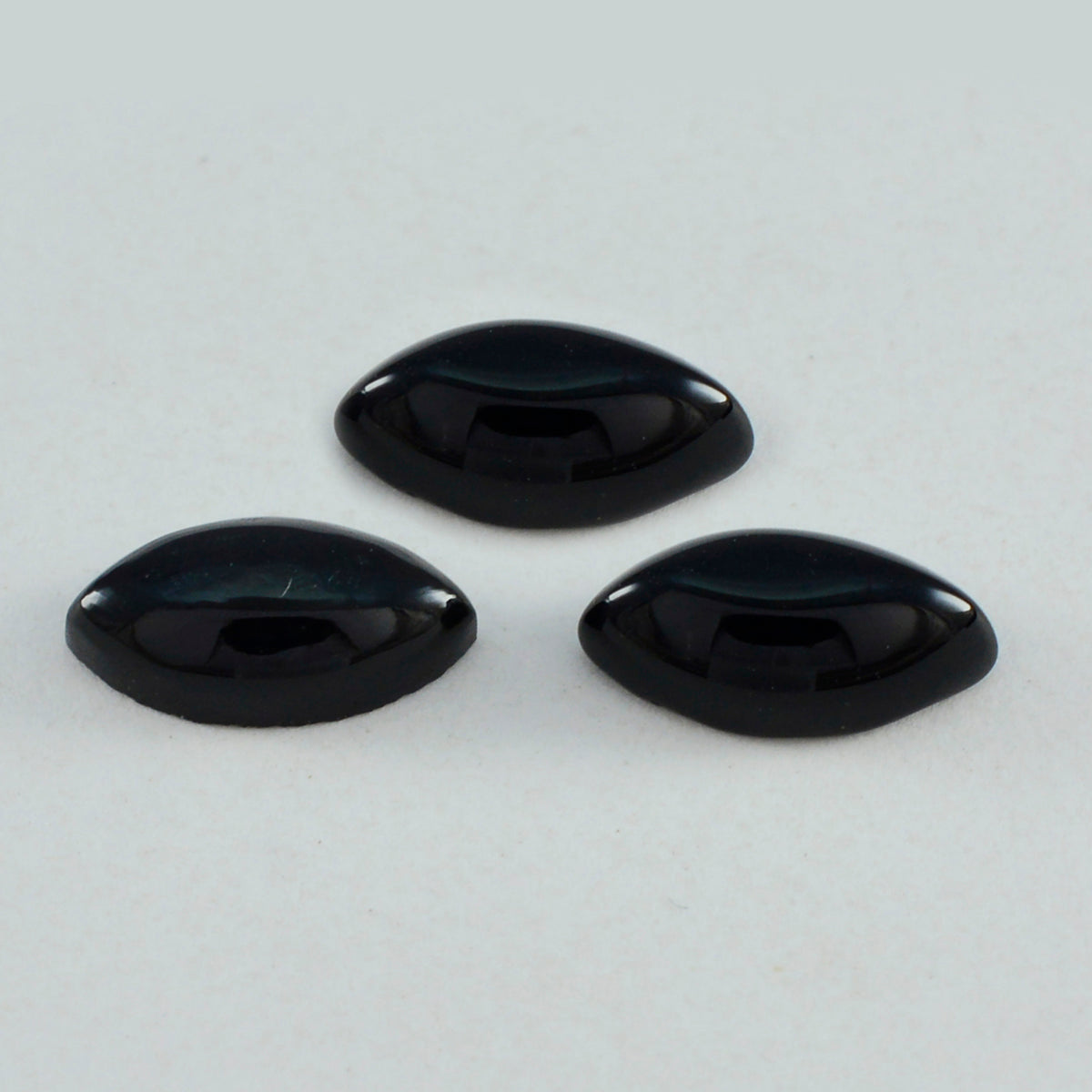 Black Onyx 1PC Large 8x16 MM Marquise Cabochon Black Fine semi Precious Loose Gemstone Main image