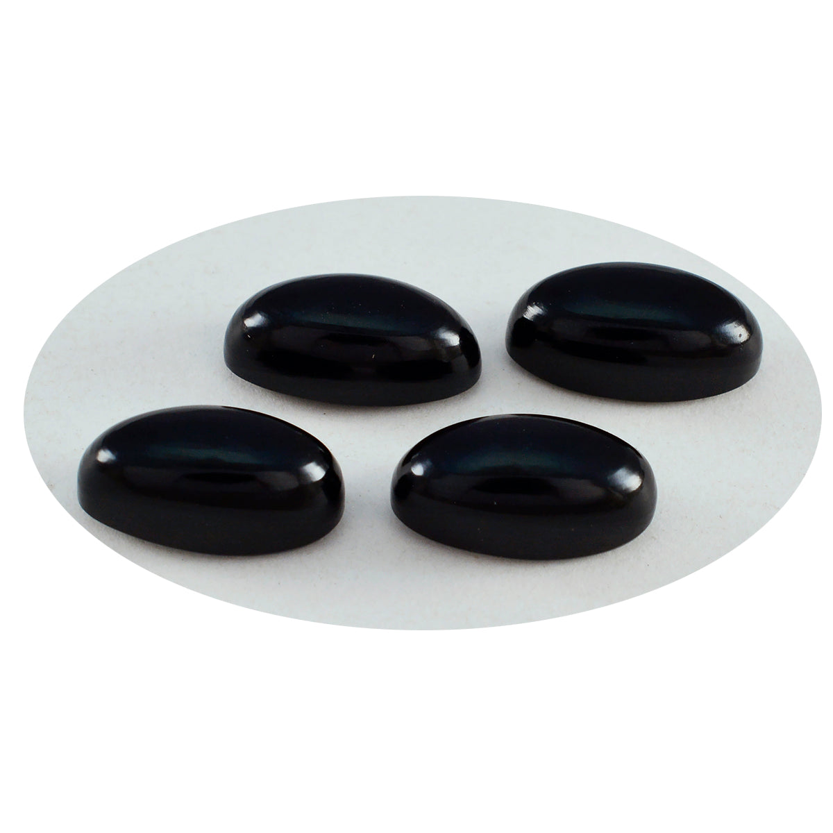 Black Onyx 1PC Small 6x9 MM Oval Cabochon Black Sparkling semi Precious Gems