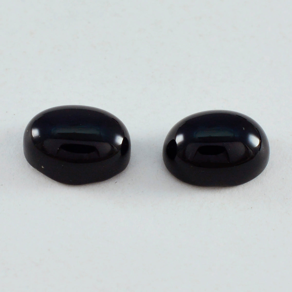 Black Onyx 1PC Large 10x12 MM Oval Cabochon Black Fine semi Precious Gems Hoofdafbeelding