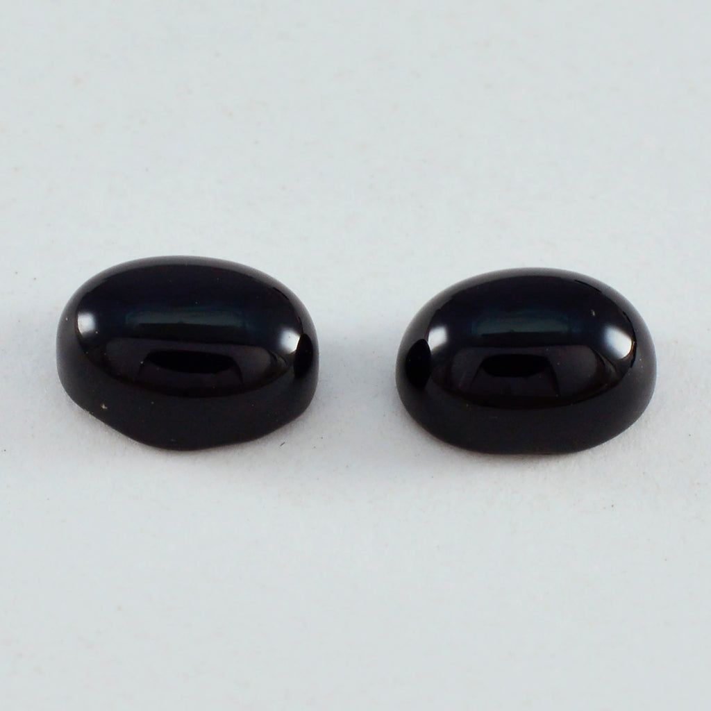 Black Onyx 1PC Large 10x12 MM Oval Cabochon Black Fine semi Precious Gems