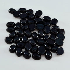 Black Onyx 10PC Tiny 3x5 MM Oval Cabochon Black Superior semi Precious Loose Gemstone