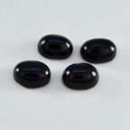 Black Onyx 1PC Tiny 5x7 MM Oval Cabochon Black Fiery semi Precious Semi Precious Gemstone