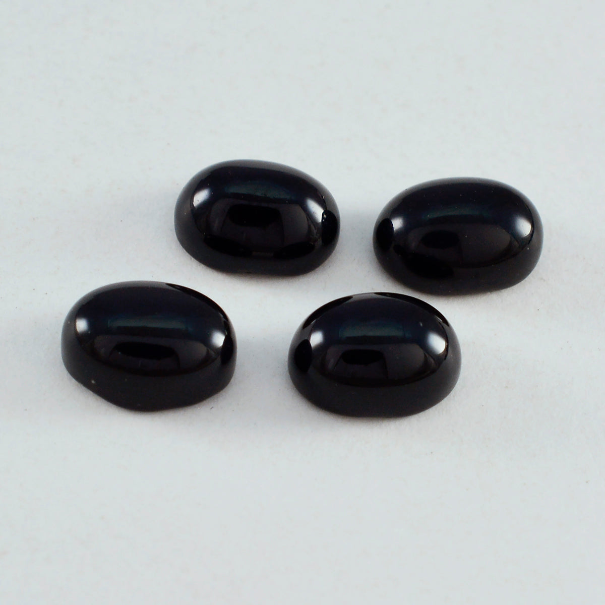 Black Onyx 1PC Tiny 5x7 MM Oval Cabochon Black Fiery semi Precious Semi Precious Gemstone