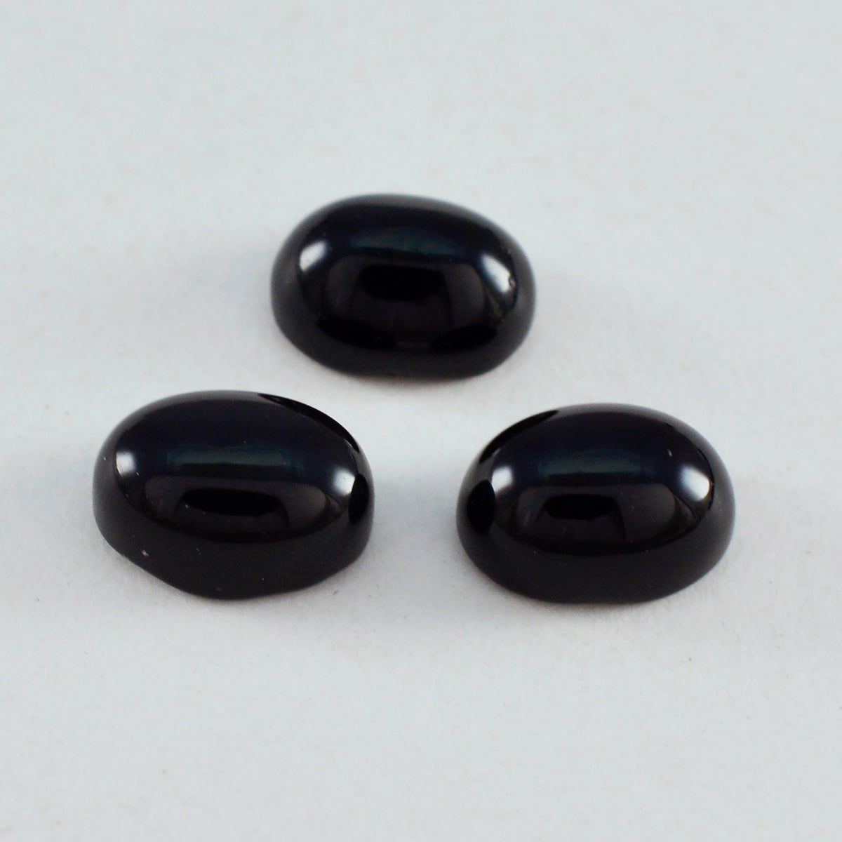 Black Onyx 1PC Medium 8x10 MM Oval Cabochon Black Luster semi Precious Loose Gemstones