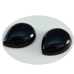 Black Onyx 1PC Large 10x12 MM Pear Cabochon Black Splendid semi Precious Gems