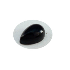 Black Onyx 1PC Medium 7x10 MM Pear Cabochon Black Fiery semi Precious Loose Gemstone