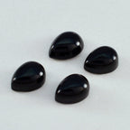 Black Onyx 1PC Tiny 5x7 MM Pear Cabochon Black Natural semi Precious Semi Precious Gemstone