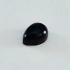 Black Onyx 1PC Tiny 5x7 MM Pear Cabochon Black Natural semi Precious Semi Precious Gemstone