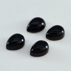 Black Onyx 1PC Tiny 5x7 MM Pear Cabochon Black Natural semi Precious Semi Precious Gemstone