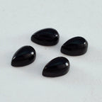 Black Onyx 1PC Small 6x9 MM Pear Cabochon Black Superior semi Precious Gems