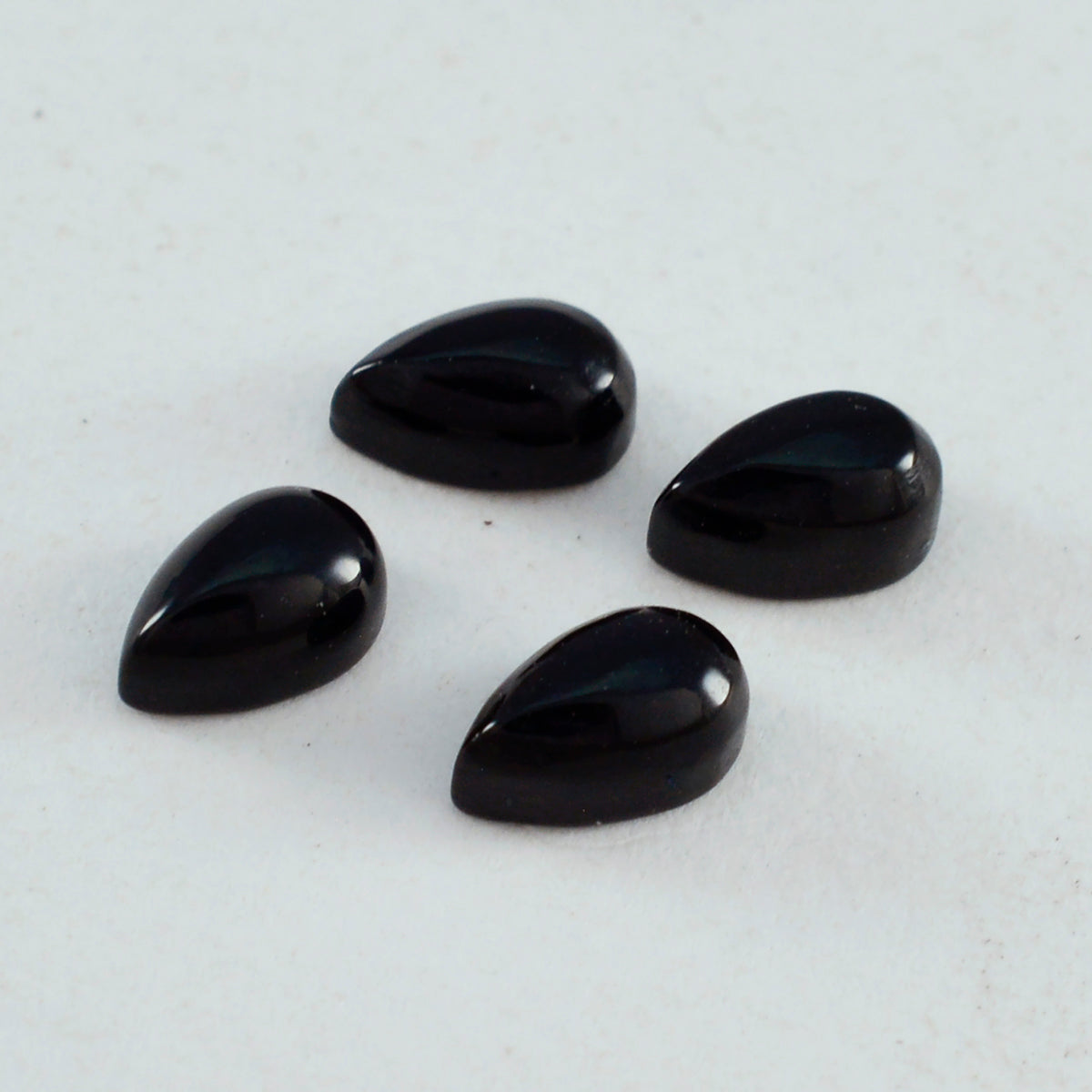Black Onyx 1PC Small 6x9 MM Pear Cabochon Black Superior semi Precious Gems