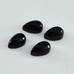 Black Onyx 1PC Small 6x9 MM Pear Cabochon Black Superior semi Precious Gems