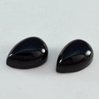 Black Onyx 1PC Large 9x11 MM Pear Cabochon Black Sparkling semi Precious Semi Precious Gemstone