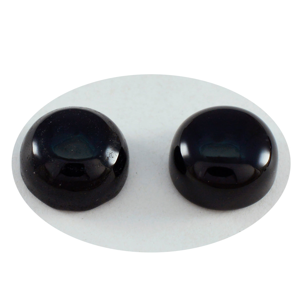 Black Onyx 1PC Large 10x10 MM Round Cabochon Black Sparkling semi Precious Gems Secundaire afbeelding