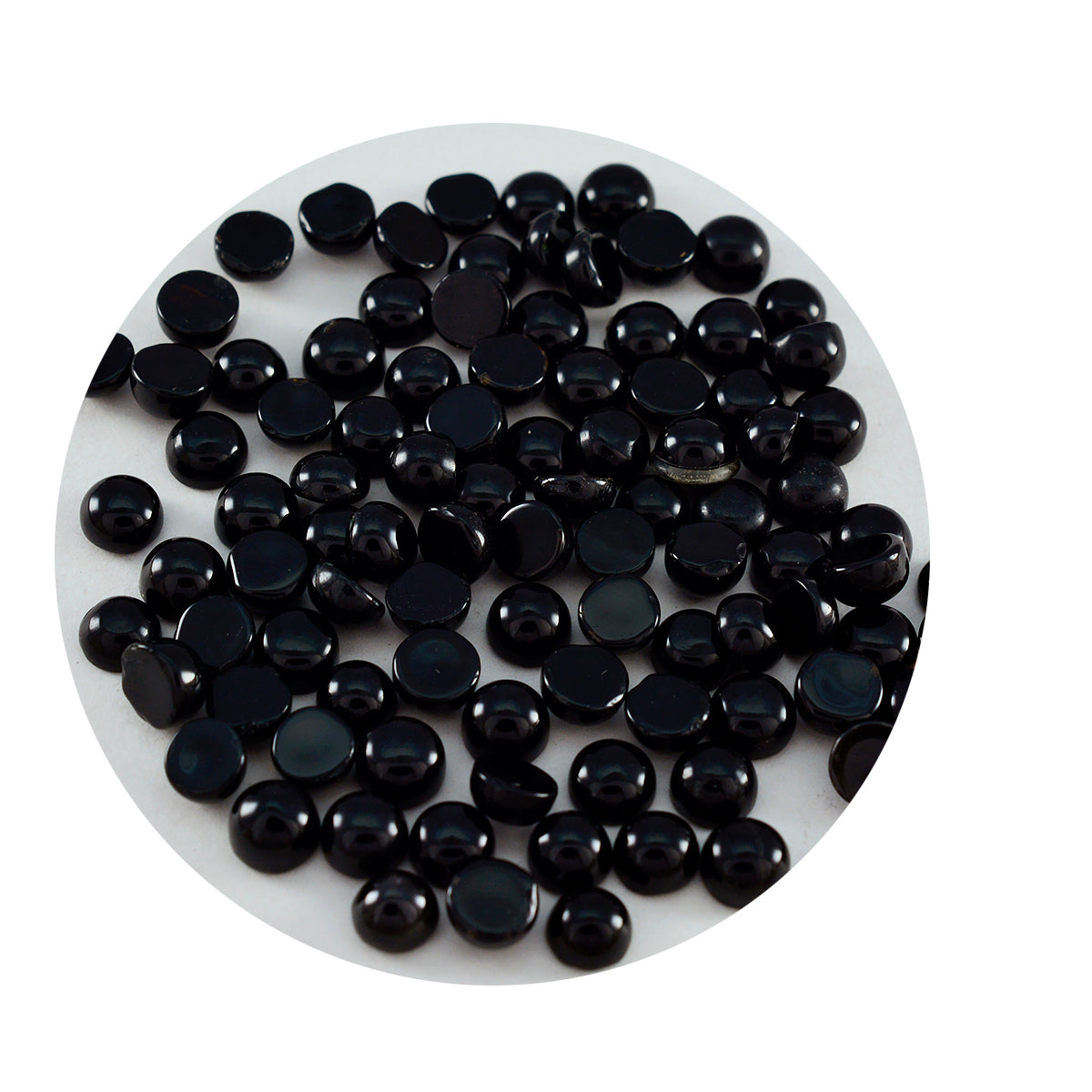 Black Onyx 10PC Tiny 3x3 MM Round Cabochon Black High-Quality semi Precious Precious Gemstone Sekundär produktbild