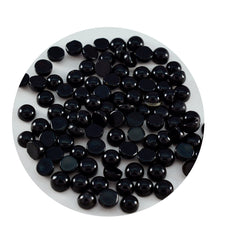 Black Onyx 10PC Tiny 3x3 MM Round Cabochon Black High Quality semi Precious Precious Gemstone
