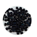Black Onyx 10PC Tiny 4x4 MM Round Cabochon Black Natural semi Precious Gems