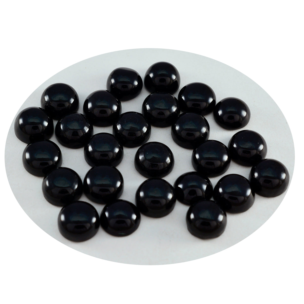Black Onyx 10PC Tiny 5x5 MM Round Cabochon Black Genuine semi Precious Loose Gems