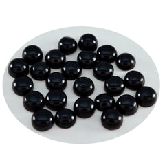 Black Onyx 10PC Tiny 5x5 MM Round Cabochon Black Genuine semi Precious Loose Gems
