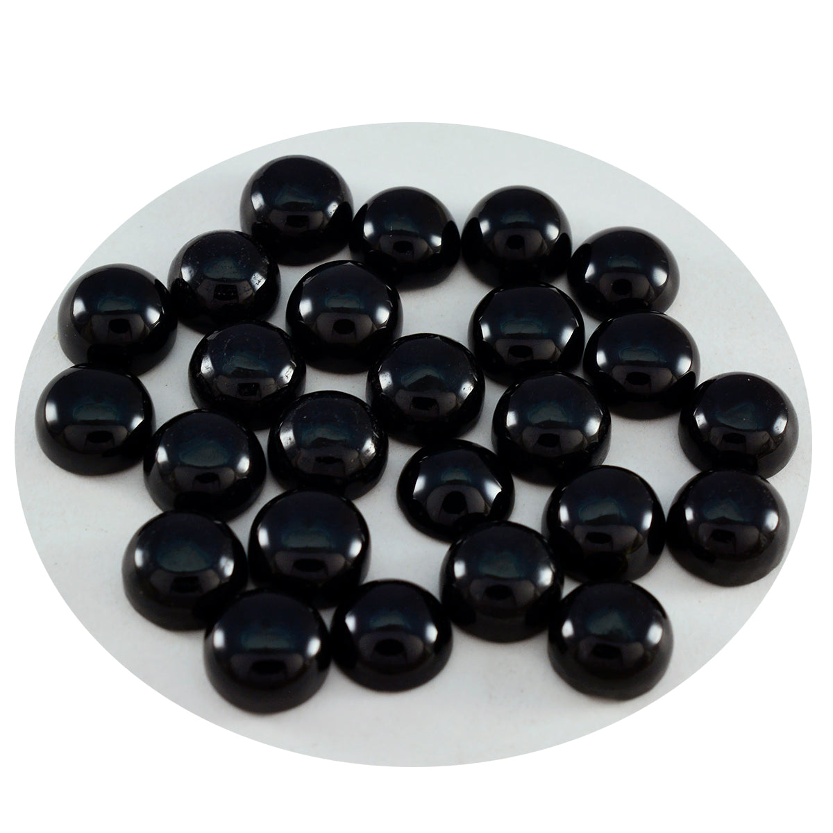 Black Onyx 1PC Tiny 6x6 MM Round Cabochon Black Superior semi Precious Loose Gemstone Sekundär produktbild