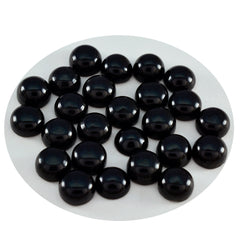 Black Onyx 1PC Tiny 6x6 MM Round Cabochon Black Superior semi Precious Loose Gemstone