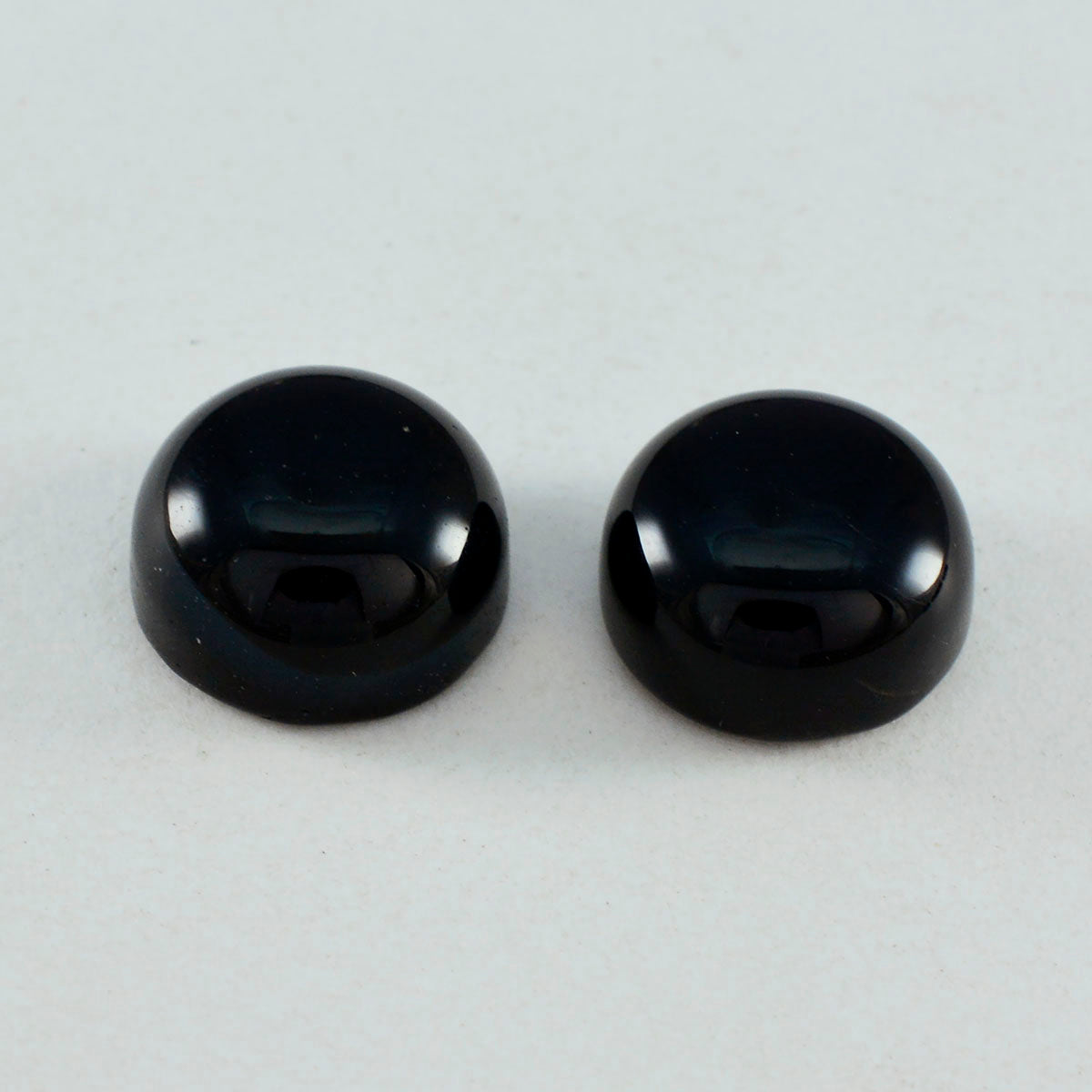Black Onyx 1PC Large 10x10 MM Round Cabochon Black Sparkling semi Precious Gems Huvudsaklig produktbild