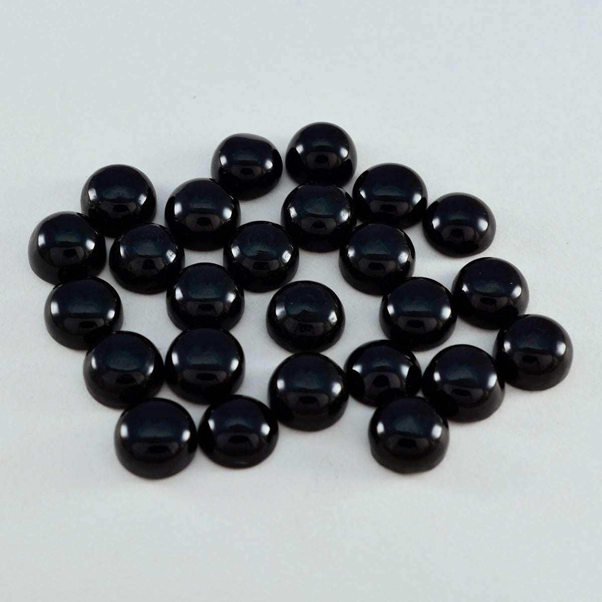 Black Onyx 1PC Tiny 6x6 MM Round Cabochon Black Superior semi Precious Loose Gemstone Main image