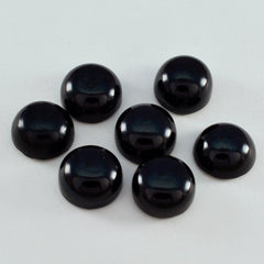 Black Onyx 1PC Small 7x7 MM Round Cabochon Black Pure semi Precious Loose Gemstones