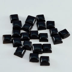 Black Onyx 10PC Tiny 5x5 MM Square Cabochon Black Lustrous semi Precious Gems