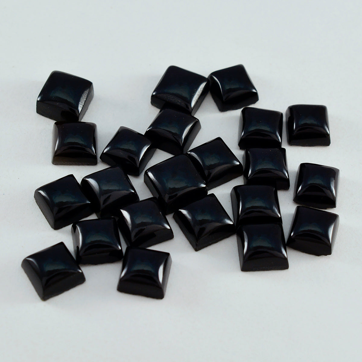 Black Onyx 1PC Tiny 6x6 MM Square Cabochon Black Shine semi Precious Loose Gems