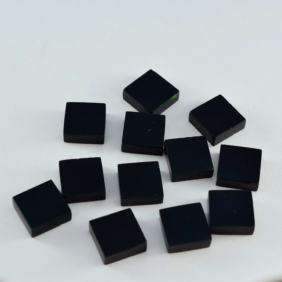 Black Onyx 1PC Small 7x7 MM Square Cabochon Black Fine semi Precious Loose Gemstone Immagine principale del prodotto