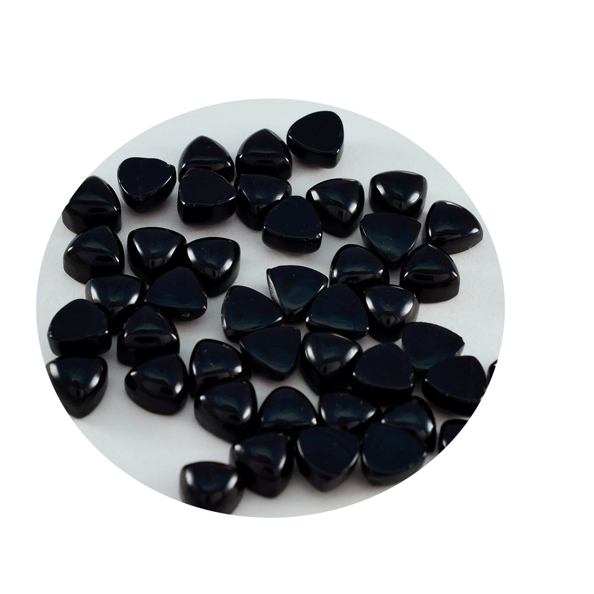 Black Onyx 10PC Tiny 4x4 MM Triangle Cabochon Black Natural semi Precious Semi Precious Gemstone