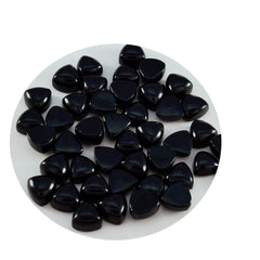Black Onyx 10PC Tiny 5x5 MM Triangle Cabochon Black Genuine semi Precious Precious Gemstone