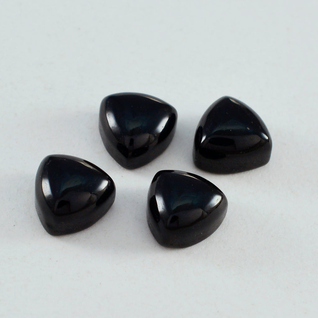 Black Onyx 1PC Small 8x8 MM Triangle Cabochon Black Fiery semi Precious Loose Gemstone