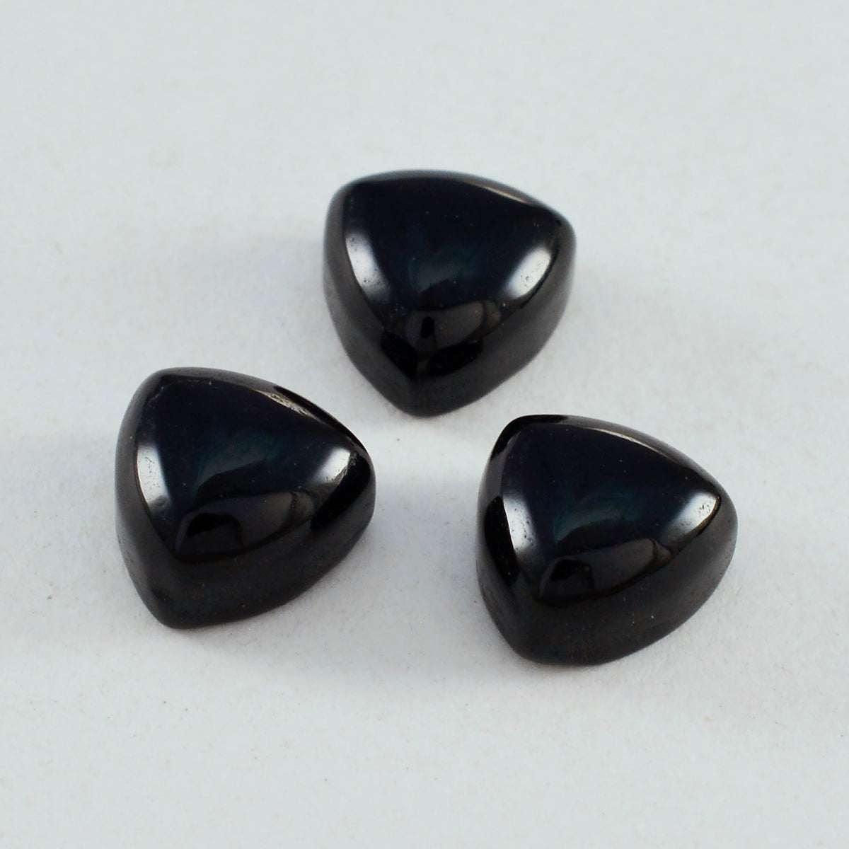 Black Onyx 1PC Medium 9x9 MM Triangle Cabochon Black Brilliant semi Precious Loose Gemstones