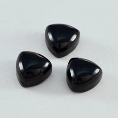 Black Onyx 1PC Large 11x11 MM Triangle Cabochon Black Polished semi Precious Precious Gemstone