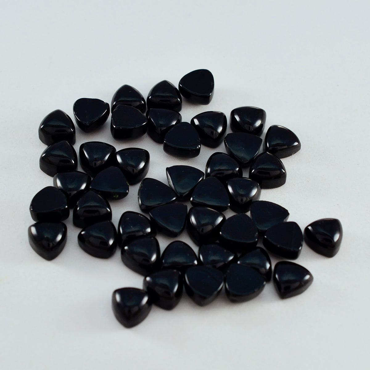 Black Onyx 10PC Tiny 3x3 MM Triangle Cabochon Black High Quality semi Precious Loose Gemstones