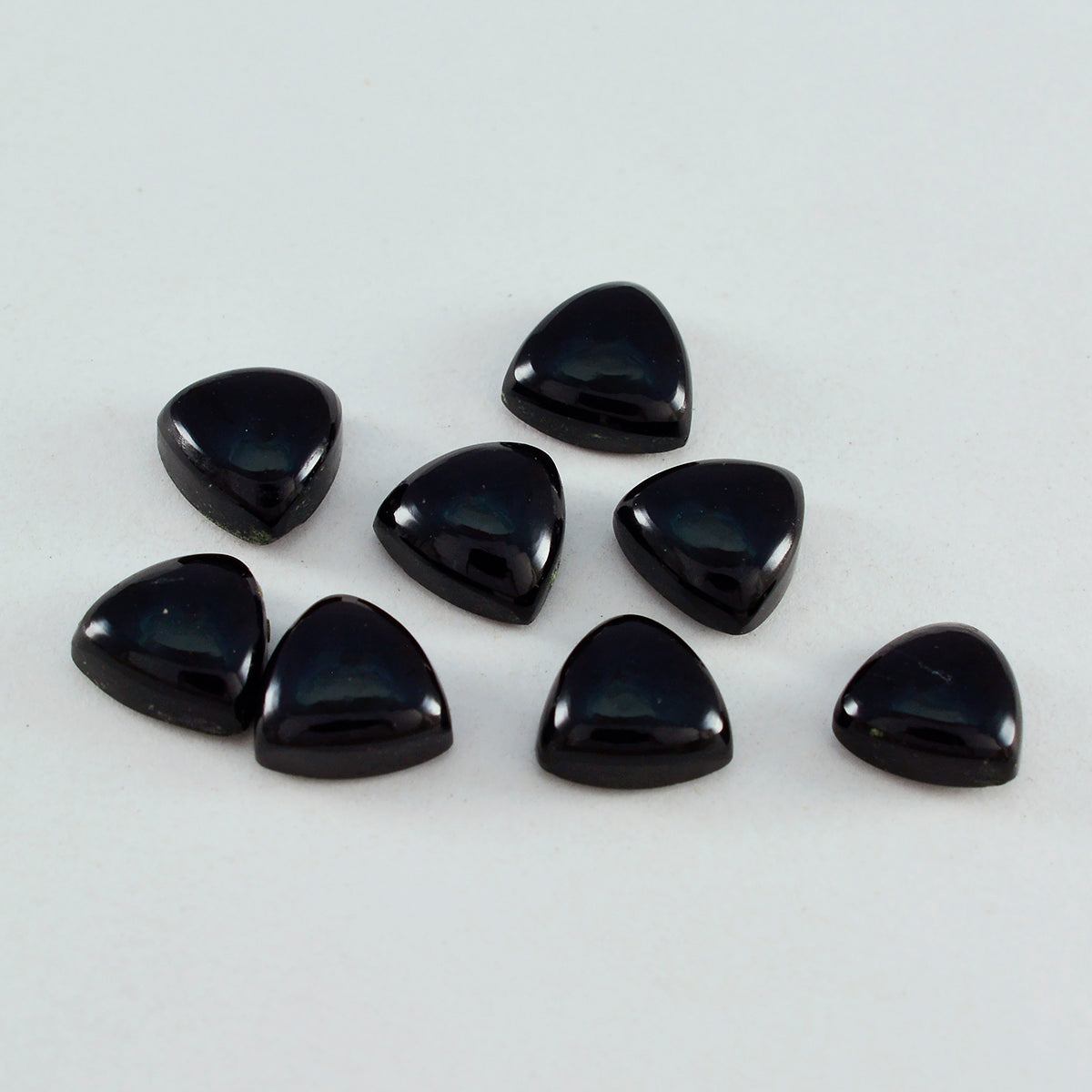 Black Onyx 10PC Tiny 5x5 MM Triangle Cabochon Black Genuine semi Precious Precious Gemstone