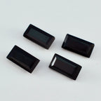 Black Onyx 1PC Chunky 10x20 MM Baguette Faceted Black Shine Semi Precious Loose Gemstones