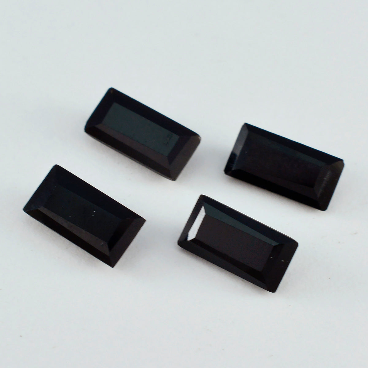 Black Onyx 1PC Chunky 10x20 MM Baguette Faceted Black Shine Semi Precious Loose Gemstones