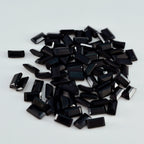 Black Onyx 1PC Tiny 4x8 MM Baguette Faceted Black Sparkling Semi Precious Loose Gemstone