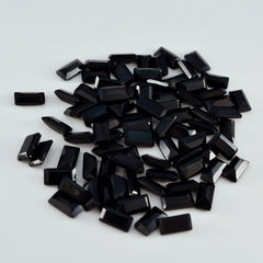 Black Onyx 1PC Tiny 4x8 MM Baguette Faceted Black Sparkling Semi Precious Loose Gemstone