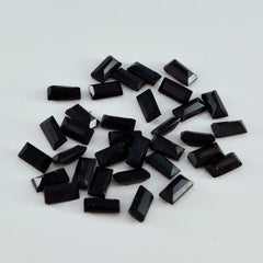 Black Onyx 1PC Small 6x12 MM Baguette Faceted Black Splendid Semi Precious Gems