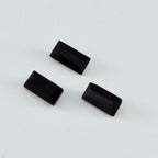 Black Onyx 10PC Tiny 2.5x5 MM Baguette Faceted Black Fiery Semi Precious Gems