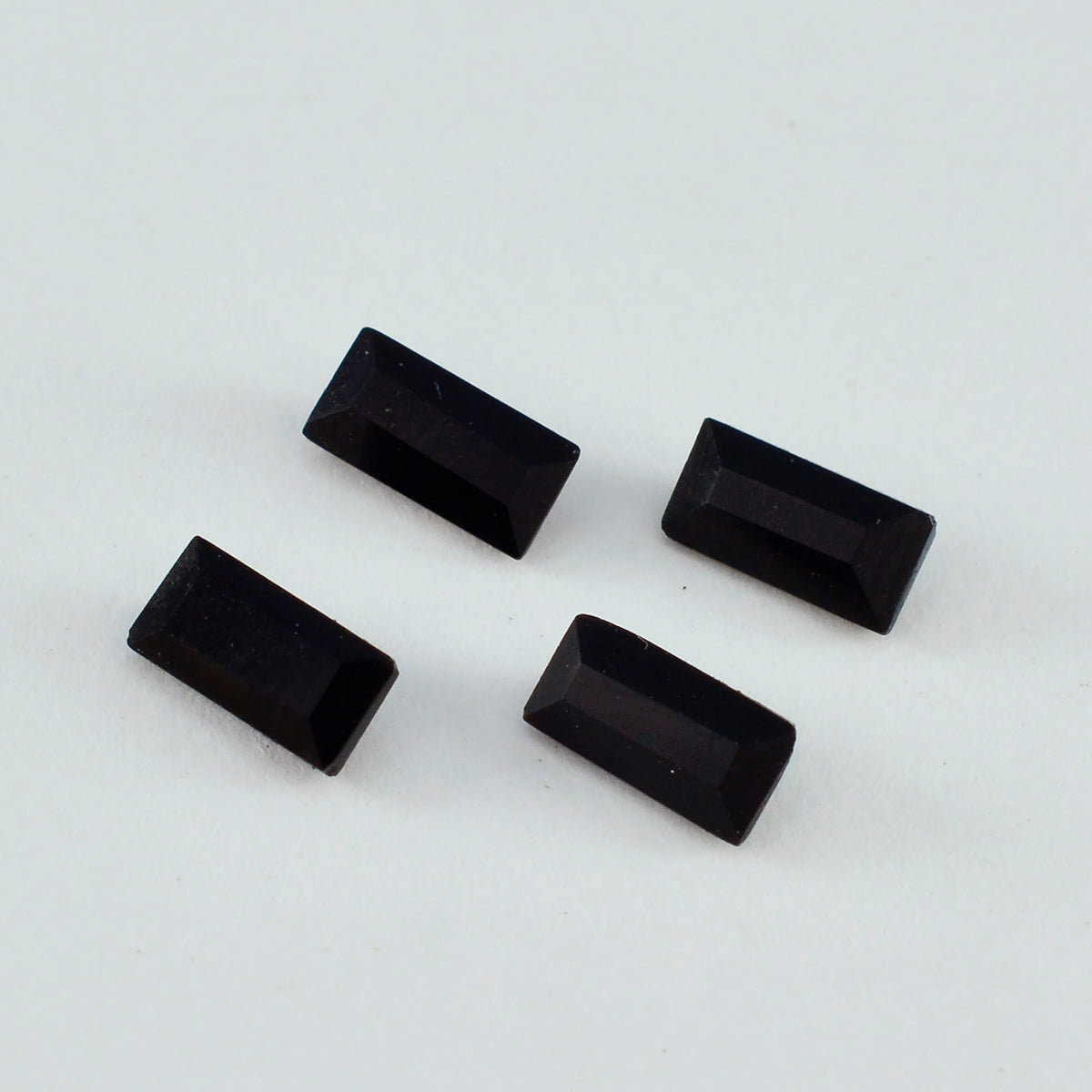 Black Onyx 1PC Small 5x10 MM Baguette Faceted Black Polished Semi Precious Loose Gemstones