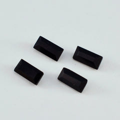 Black Onyx 1PC Small 5x10 MM Baguette Faceted Black Polished Semi Precious Loose Gemstones