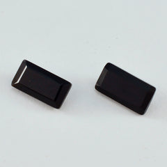 Black Onyx 1PC Small 5x10 MM Baguette Faceted Black Polished Semi Precious Loose Gemstones