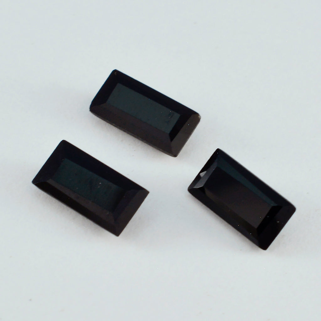 Black Onyx 1PC Large 8x16 MM Baguette Faceted Black Lustrous Semi Precious Loose Gemstone