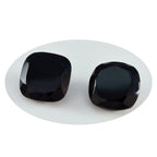 Black Onyx 1PC Large 12x12 MM Cushion Faceted Black High Quality Semi Precious Loose Gemstones